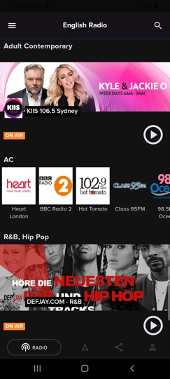 English Radio app – community chat